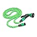 Produktbild Relaxdays Flexibler Gartenschlauch 7,5m ausgedehnt mit Sprühpistole und 7 Funktionen, grün