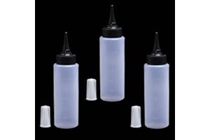 Neikafan 3 Pcs Hair Oil Applicator Bottle 150ml Plastic Oil Bottle for Hair Squeeze Oil Applicator Bottle with Tip Hair Dye Kit Bottle for Salon Hair Care Coloring
