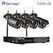 Produktbild Techage Plug & Play 4CH HD Wireless NVR Kit P2P 720P Indoor Outdoor IR Nachtsicht Sicherheit IP Kamera WiFi CCTV System, ohne Festplatte