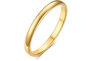 DSNYU Edelstahl Knöchel Ringe, 2MM - 8MM Schlicht Band Stapelbare Ringe Ehering für Damen Herren
