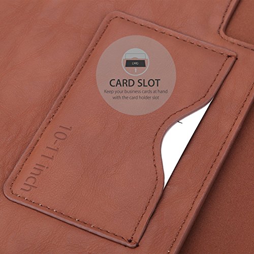 MoKo 10-11 Zoll Laptop   Tablet H  lle - PU Leder Tasche Schutzh  lle Ledertasche Aktentasche Wallet Case Leather Sleeve mit Karten-Slot f  r Acer One