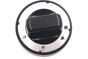 METER STAR Manopole universali per fornelli a gas, diametro 8 mm, manopole di controllo per cucina a gas, fornelli, manopole nere, confezione da 5