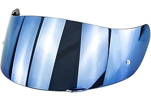 JDON-HATS Motorcycle Full Face Helmet Goggles Lens Visor with Lock for AGV K1 K3SV K5 (Color : Blue)