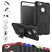 Produktbild Huawei Nova Kick-Ständer Hülle,Mama Mouth [Heavy Duty] Rugged Armor stoßfest Handy Schutzhülle Silikon Tasche Ständer Hülle Case mit Standfunktion für Huawei Nova 51090UAW 51090UAU 51090UPS 51090UPR Smartphone,Schwarz