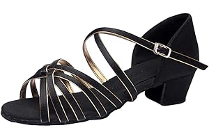 LaoZan Women Children Girl's Latin Dance Shoes Ballroom Performance Training Tango Salsa Dance Sandal Shoes