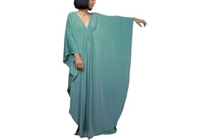 YouKD Abito lungo da donna stile caftano, bohémien, costume da bagno, copricostume da spiaggia, vestaglie, taglia unica, abbigliamento per la casa