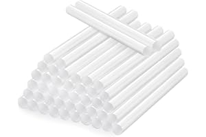 AUXHCYL 200 Pcs Stick Colla a Caldo 7mm x 100mm, Trasparenti Colla Caldo per Riparazioni Fai Da Te, Colla a Caldo Ricariche per Pistola Colla a Caldo per Incollare Legno, Plastica, Carta