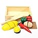 Produktbild Calli Holz Küche Lebensmittel Obst Gemüse Schneiden Kid Pretend Play Educational Toy Box