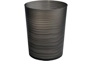 mDesign Cestino spazzatura in plastica – Elegante gettacarte per il bagno, l’ufficio o la cameretta – Pattumiera per carta e anche per raccolta differenziata – nero