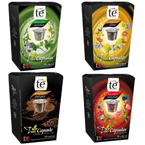 Cuida Te, Tee Mischung, 4 Teesorten, Kapsel, Nespresso kompatibel, 4 x 10 Kapseln