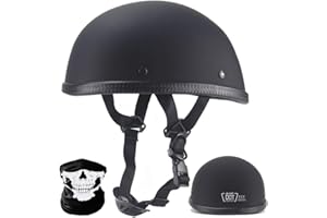CZSBXBHD Halbschalenhelm mit ECE Jethelm Retro Schnellverschluss-Schnalle Motorrad Halbhelme Motorrad Helm Brain-Cap Halbschale Chopper Helm Vintage Roller Helm Scooter-Helm Für Cruiser