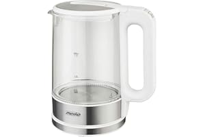 Mesko MS 1301 W czajnik elektryczny z regulacją temperatury, 1,7 l, czajnik do herbaty z podświetleniem LED, 2200 W, czajnik