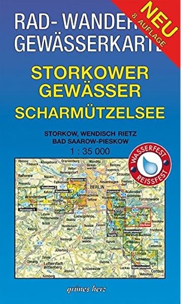 Rad Wander Und Gewasserkarte Storkower Gewasser Scharmutzelsee Mit Storkow Wendisch Rietz Bad Saarow Pieskow Massstab 1 35 000 Wasser Und Berlin Brandenburg Massstab 1 35 000 Amazon De Gebhardt Lutz Bucher