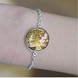 Pulsera con diseño de rana y hada una vez en el momento de la hada de la pixie de la...