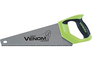 Draper Venom 82198 piła narzędziowa z podwójnym uziemieniem, 350 mm, piła ręczna 7tpi, piła do drewna 8ppi, ostrze ze stali węglowej o grubości 1 mm, narzędzia ręczne do ogrodnictwa, ergonomiczny