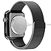 Produktbild Apple Watch Armband 38mm, MC Milanese Loop Edelstahl Replacement Wrist Strap Band Uhrenarmband mit Einzigartige Magnet-Verschluss für Apple Watch 38mm Series 2 / Series 1 [No Buckle benötigt] - Schwarz