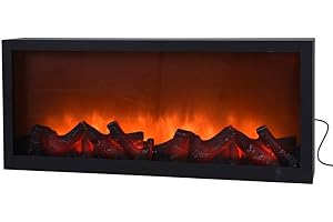 BLUECRAFT CAJA LUZ LED EFECTO LEÑA 57x10x25 CM