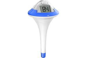 BALDR Pool Thermometer Rechargeable, No Need to Replace Batteries, 180 Days from 1 Charge, with IPX7 Waterproofing and Digital Display Easy to Read, Suitable for Swimming Pools, Hot Tubs, Ice Bath