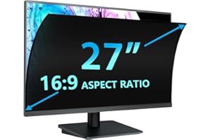STARY Blickschutzfolie für 27 Zoll 16:9 Ultra-Slim Bezel Monitor Selbstklebend Abnehmbar ohne Rückstände Blickschutzfilter Blendfrei Blaulichtfilter Bildschirm Schutzfolie