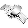 WOCCI Stainless Steel Deployment Clasp, Replacement Buckle for Watch Strap, Buckle Width 10mm 12mm 14mm 16mm 18mm 20mm 22mm