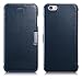 Produktbild Luxus Tasche für Apple iPhone 6S und iPhone 6 (4.7 Zoll) / Case Außenseite aus Echt-Leder / Innenseite aus Textil / Schutz-Hülle seitlich aufklappbar / ultra-slim Cover / Farbe: Blau