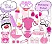 Produktbild It 's a girl Baby Dusche Party Photo Booth Requisiten Kits auf Sticks Set von 26