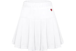 Panegy Ragazze Gonna Corta Plissettata Vita Elastica Skater Tennis Scuola Gonna con Pantaloncini Interni Bambini Vestito Estivo