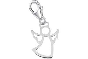 Goldene Hufeisen Pendentif mousqueton en argent véritable 925 pour bracelet à breloques, Argent sterling, Pas de gemme