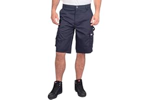 Lee Cooper Men's Lcsho806 Classic Multi Pocket Cargo Heavy Duty Easy Care Workwear Shorts, Navy, 40W UK
