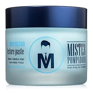 Mister Pompadour Unisex Moroccan Texture Paste Best Hair Styling Product (2oz)