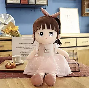 SCOOBA Super Soft 45cm Princess Doll - Polyfill Washable Cuddly Soft Plush Toy - Helps to Learn Role Play - 100% Safe for Kids(Random Color Will be Send)