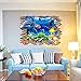 Produktbild AZLIXLH Wandaufkleber 3D Kinder-Marine-Haifisch-Fenster-Fensteraufkleber Kindergarten Schlafzimmer Hintergrund Wand Wohnmobil Wandgemälde 67X97cm