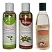 KAZIMA Combo of Olive Oil + Castor Oil and Coconut Herbal Hair Oil (Each 100ML) Anti Hair Fall Control & Hair Growth RS.399.00
