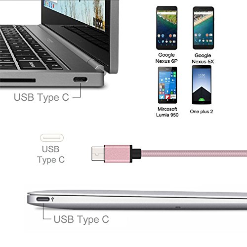 Datechip USB Type C Kabel auf USB 3.0 Datenkabel Adapter Ladekabel für Google Nexus 5, Nexus-6P, Pixel C, Lumia 950 and Chromebook ,3.3ft/1M Schwarz - 6