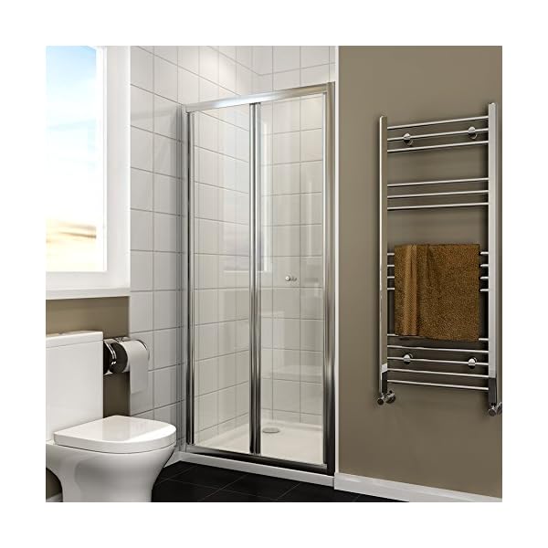 sunny showers Bifold Shower Door Enclosure Cubicle+Stone Tray+Waste