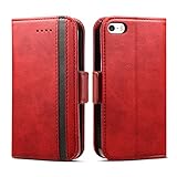 【Handy-stehen】:Rssviss iPhone 5SE hülle Die Standfunktion Bietet Mehrere Betrachtungswinkel Zum Ansehen von Filmen und Spielen. ideal geeignet um Videos zu schauen, Musik zu hören oder im Internet zu surfen.