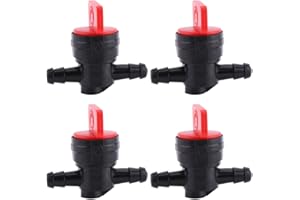 VONGLYHOO Universal Inline Fuel Tap Lawn Mowers Accessories Fuel Line Valve 1/4 Inline On Off Fuel Switch Tap Motorcycle Fuel Shut Off Valve