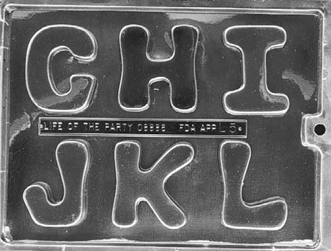 Home Chocolate FactoryLarge Letters G-L Chocolate Mould