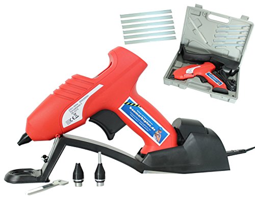Heißklebepistole kabellos 11mm Wärmespeicher 230 Volt inkl. 6 Klebesticks im Koffer