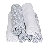 Motherhood Stoffwindeln, Mullwindeln, Spucktücher aus naturreiner Baumwolle, 70 x 80 cm, 5 Stück - 2