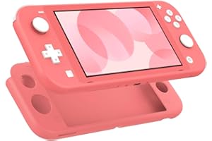 ‎MOKO MoKo Hülle Kompatibel mit Nintendo Switch Lite, Schützhülle Silikon Switch Lite Tasche Rutschfest Stoßfest Ultradünn Case Zubehör für Switch Lite Konsole und Controller - Rosa