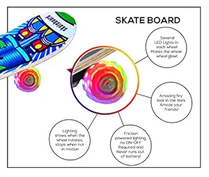 Cloud-Mart4u Professional Galaxy Skateboard with Glowing Wheel Technology for Kids (Large 24 Inches)