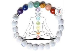 Attraction Zen BRACELET 7 CHAKRAS Pierres Naturelles | EBOOK Offert | Fait Main | Bijoux Femme Homme | Bracelet pierre naturelle | Pierres de 8mm | TOUTES LES PIERRES DE NOS BRACELETS SONT NATURELLES