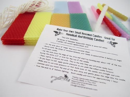 Small Beeswax Candle Kit - Perfect for Making Hanukkah or Birthday Candles!