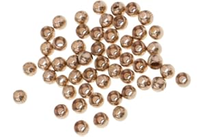 Tenlacum Gold 2.3mm - 3.8mm Brass Beads for Fly Tying Brass Bead Head (50/100 pieces)