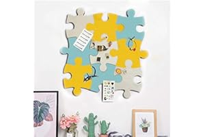 MCLEULLA Cork Board Tiles, Felt Bulletin Board Wall Puzzle Shape Pin Board w/Self Adhesive to Keep Memories Photos Memos Display Board Pads Pictures Drawing Goals Notes Home School Wall Decoration