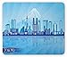 Produktbild Tokyo Mouse Pad, Graphic Cityscape of Tokyo Downtown with Mount Fuji at The Background, Standard Size Rectangle Non-Slip Rubber Mousepad, Blue Aqua and Navy Blue