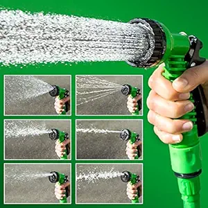 RV Hose Pipe Nozzle , Expandable Hose Pipe Nozzle for Garden Wash Car Bike with Spray Gun , 7 Adjustable Modes Magic Flexible Water Hose Plastic Hoses Pipe for Garden Wash, Car, Bike