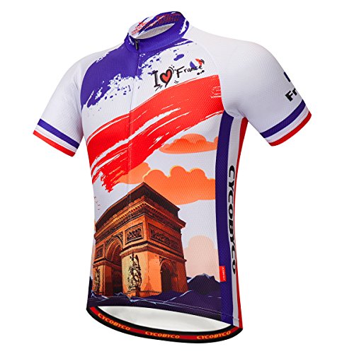 Preisvergleich Produktbild cycobyco Herren Fahrrad Trikot kurz Sleeve, reflektierend, leicht, atmungsaktiv und schnell trocknend - Cy607S - xxl