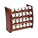 Produktbild Gewürzregal, Küchenregal aus Holz für Gewürze und Kräuter, 24 Gläser, Gald – 24F-6x4 braun glänzend